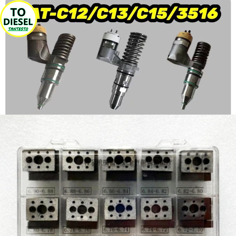 Diesel Common Rail Injektor Magnetventil EUI EUP Rest Air Gap Anpassung Distanzscheiben Injektor Unterlegscheibe Dichtung für CAT C13 C15 C18 – Detail 1