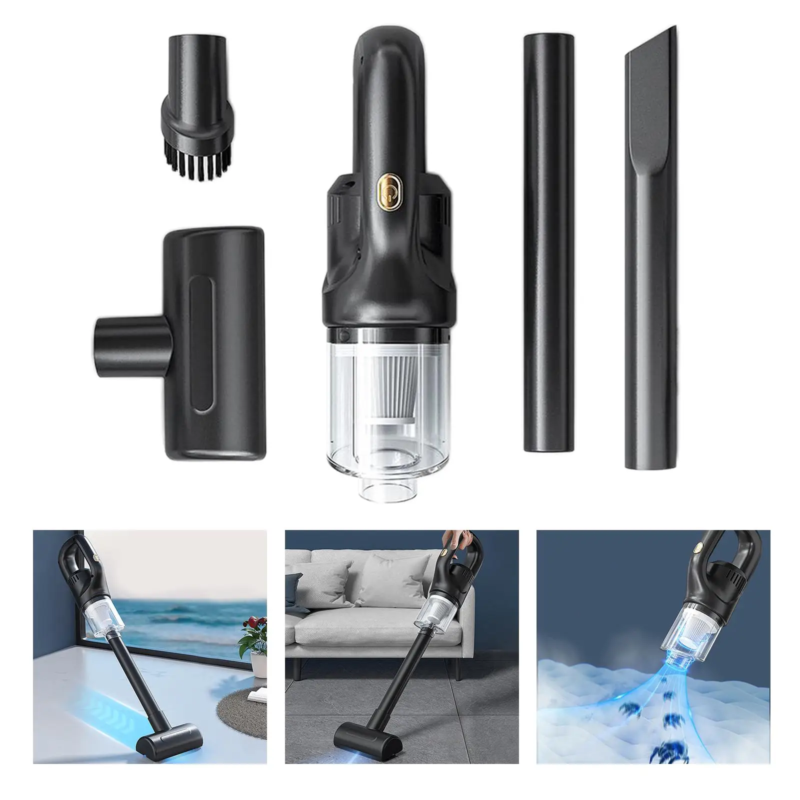 Car Home Handheld Vacuum Cleaner 50000PA Pet Hair Cleaning