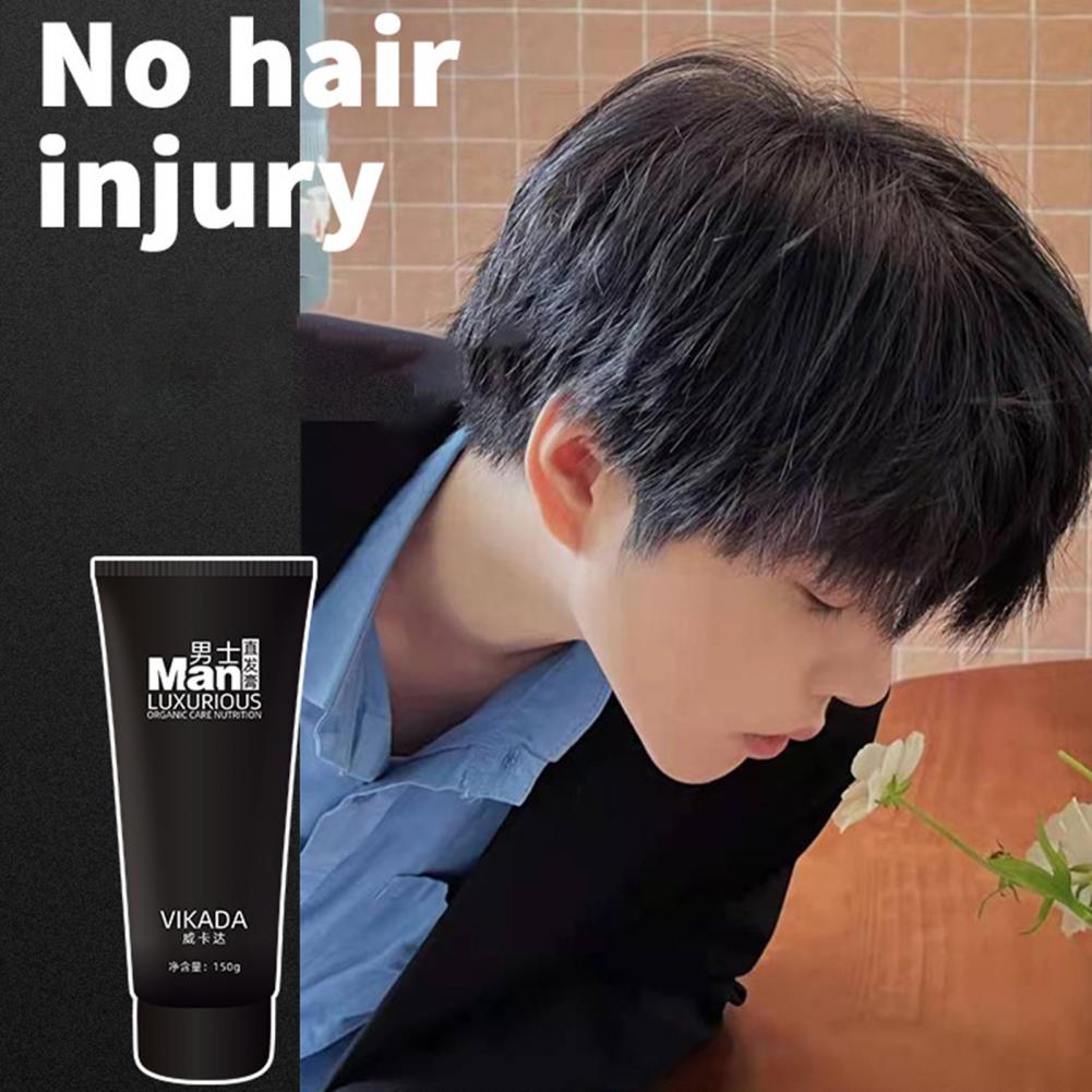 Description Picture 3 of item150ml Hair Straighten Cream Professional Natural Effective No Hair Injury Not Permanent Men Hair Straightening Cream Hair Care