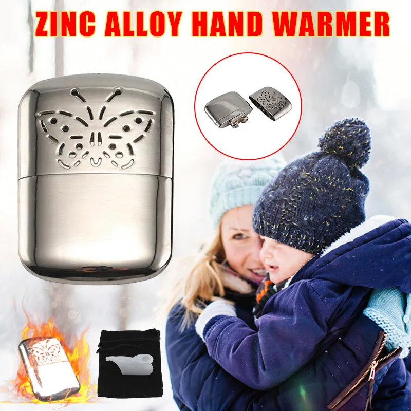 Convinient Ski Winter Camping Metal Hand Warmer Petrol Pocket Sale 