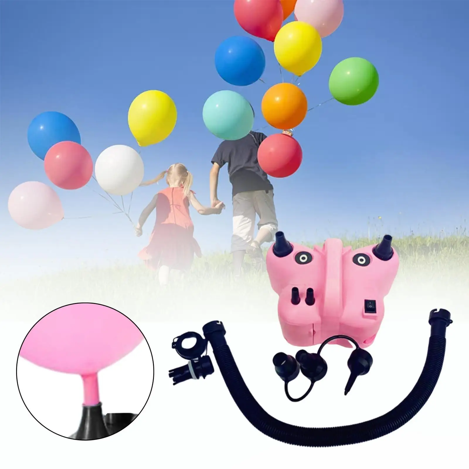 Electric Balloon Inflator for Ballon Arch Garland Air Mattress Yoga Ball
