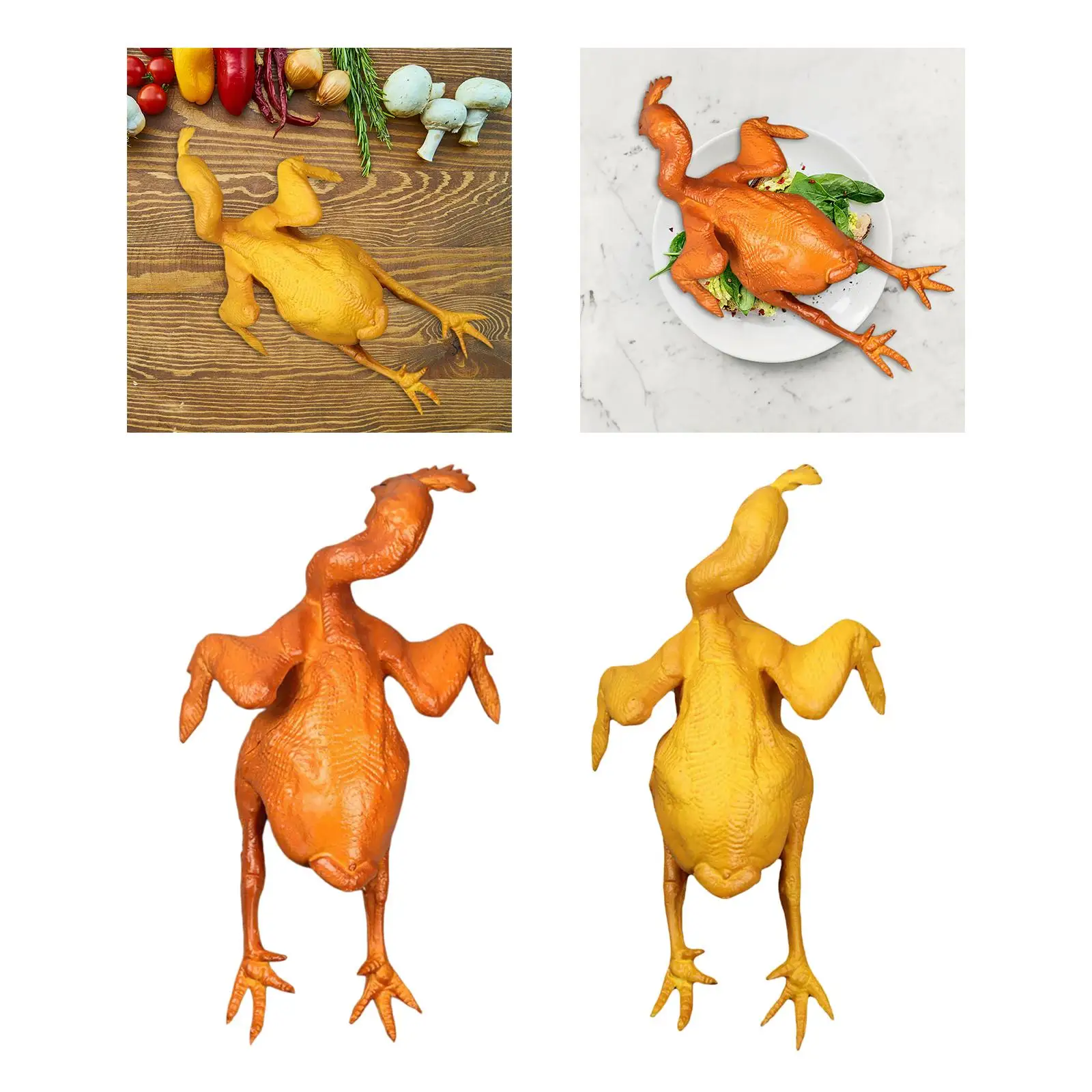 Roast Chicken Model Lifelike Fake Food Photography Props for Home Kitchen Cabinet Thanksgiving Party Dining Table Decoration