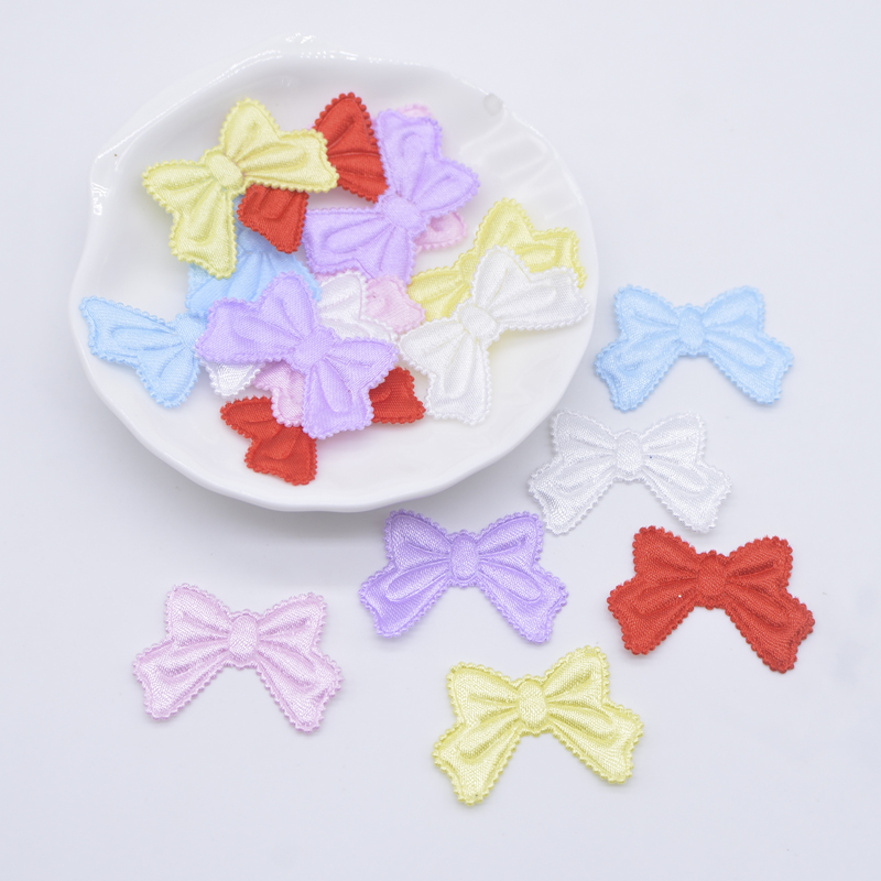 50Pcs 30*20mm Fliege Tuch Applique für Hochzeit Kleidung Nähen Liefert Patches DIY Stern Rahmen Album decor Zubehör – Detail 1