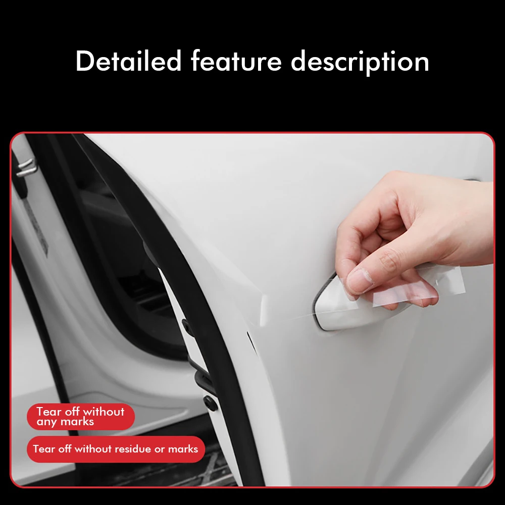 Auto Transparente Aufkleber Tür Rand Schutz Film Anti Scratch Universal Auto Tür Sill Aufkleber Film Auto Stoßstange Schwelle Schutz – Detail 10