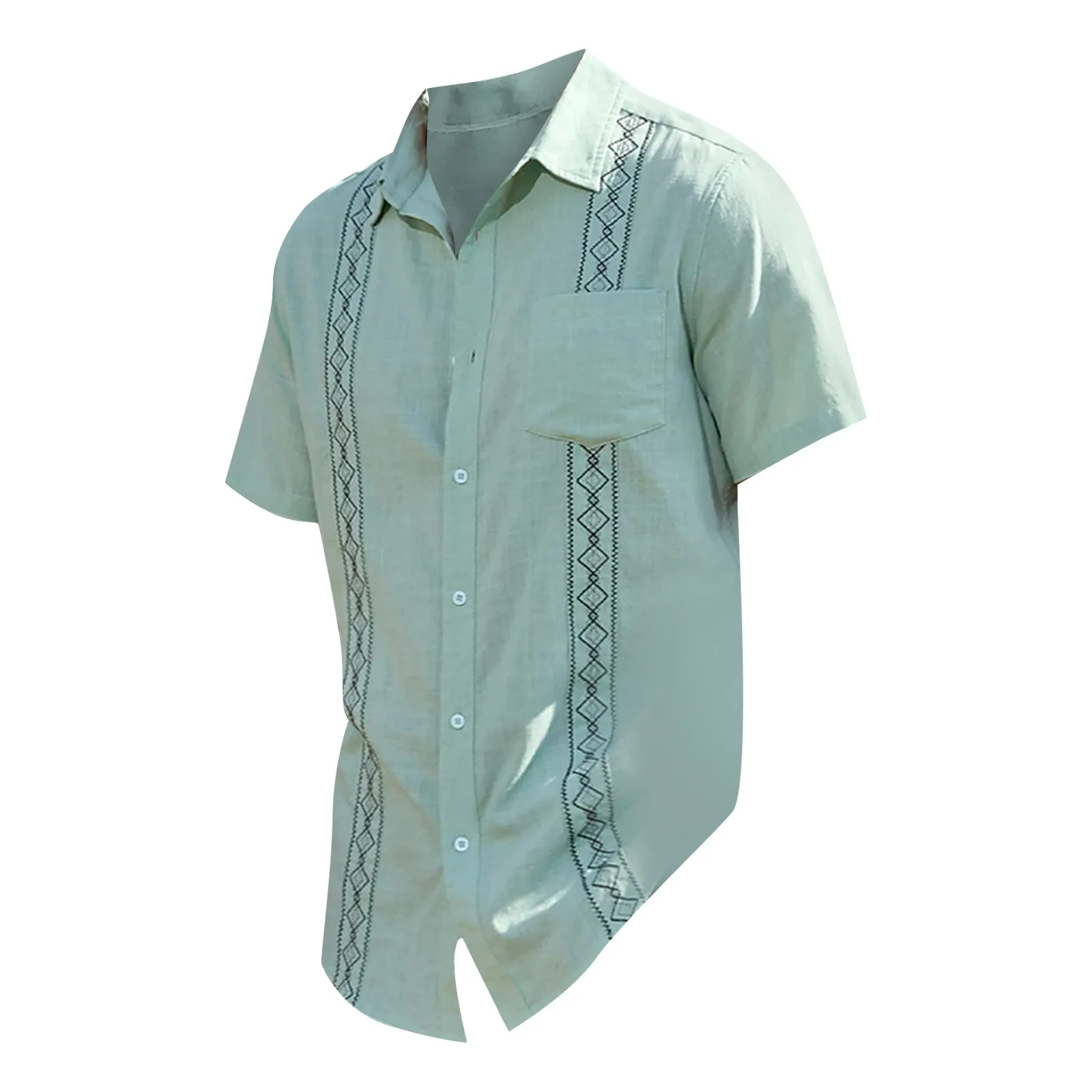 Camisa Vintage para hombre, camisa informal de manga corta con botones, para playa, ropa Vintage, cárdigan, envío directo