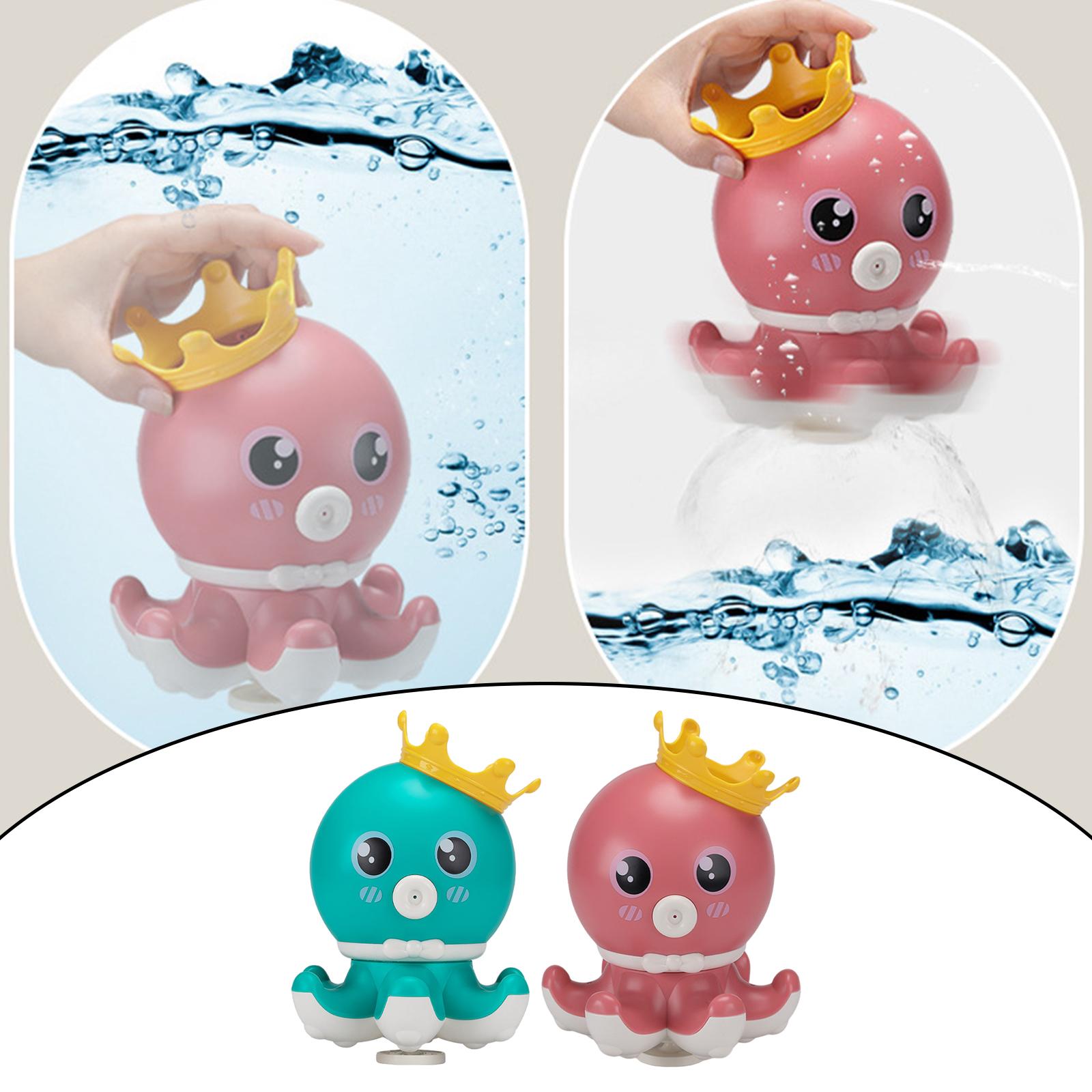Cute Octopus Baby Bath Toys for  0 12 24 Months Shower Bathtub Toy for Kids 2 to 4 Years Old Rotating Water Spraying Animal