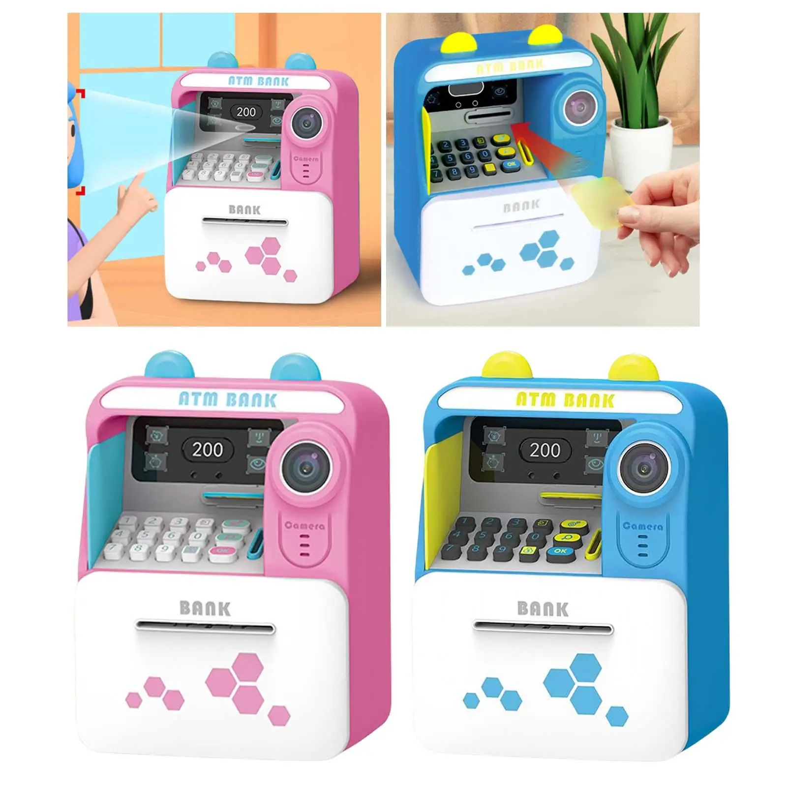 Electronic Money Bank small atm Machine Battery Operated Kids Piggy bank Boys