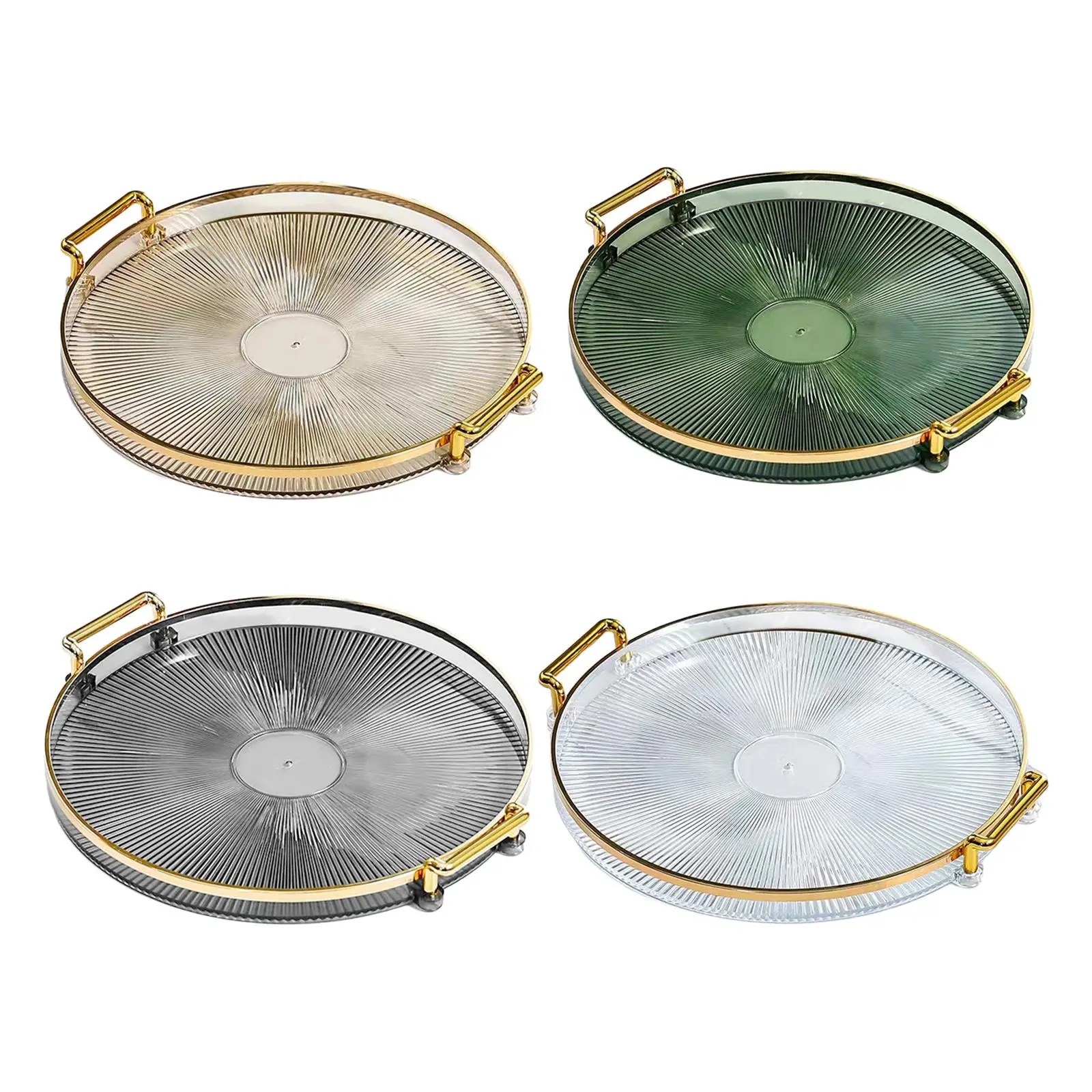 Luxury Style Serving Tray, with Handles Surface Plating Platters Vanity Tray,