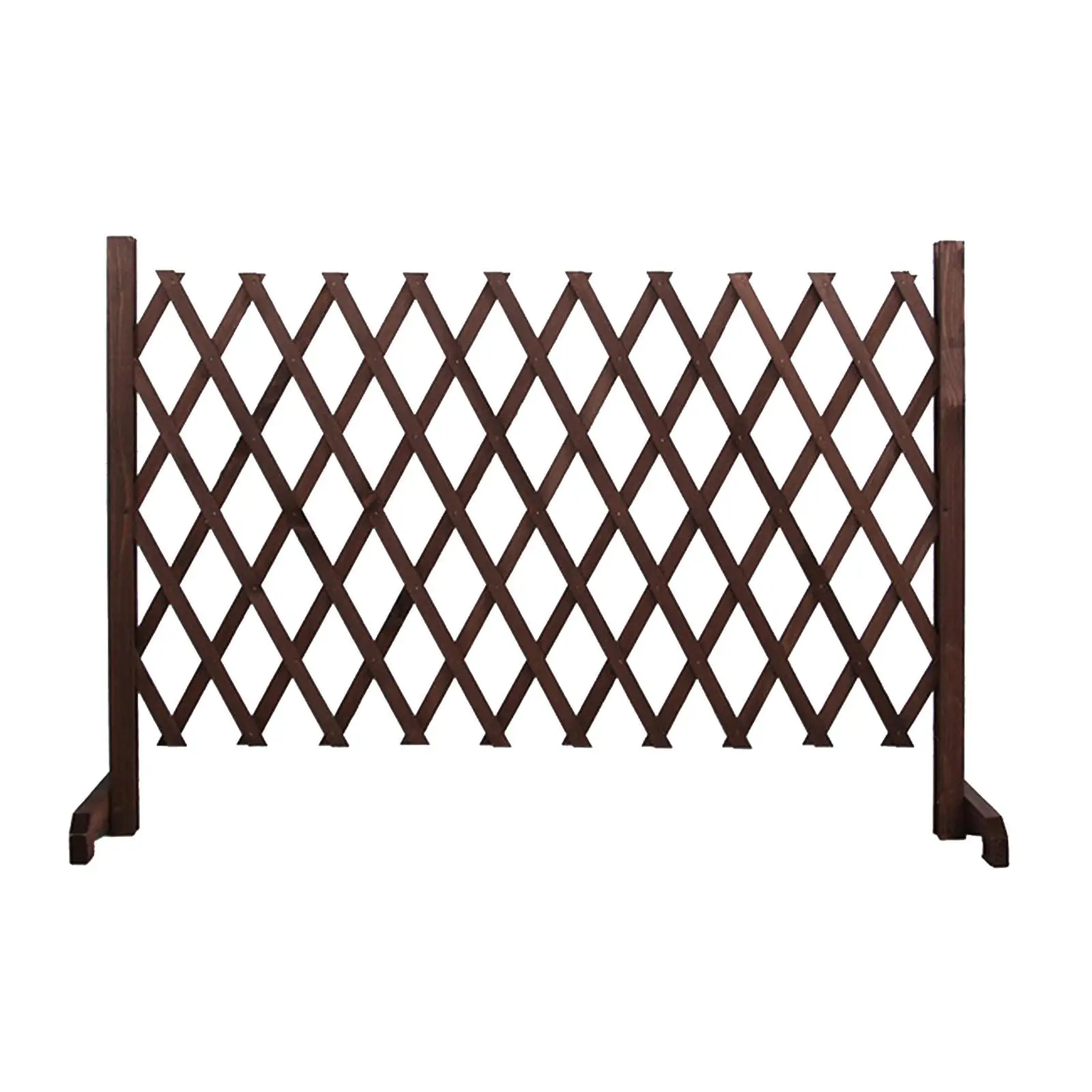 Wood Pet Fence Expandable Barrier Folding Fence Dog Gate for Stair Garden Patio Indoor Outdoor Hall House
