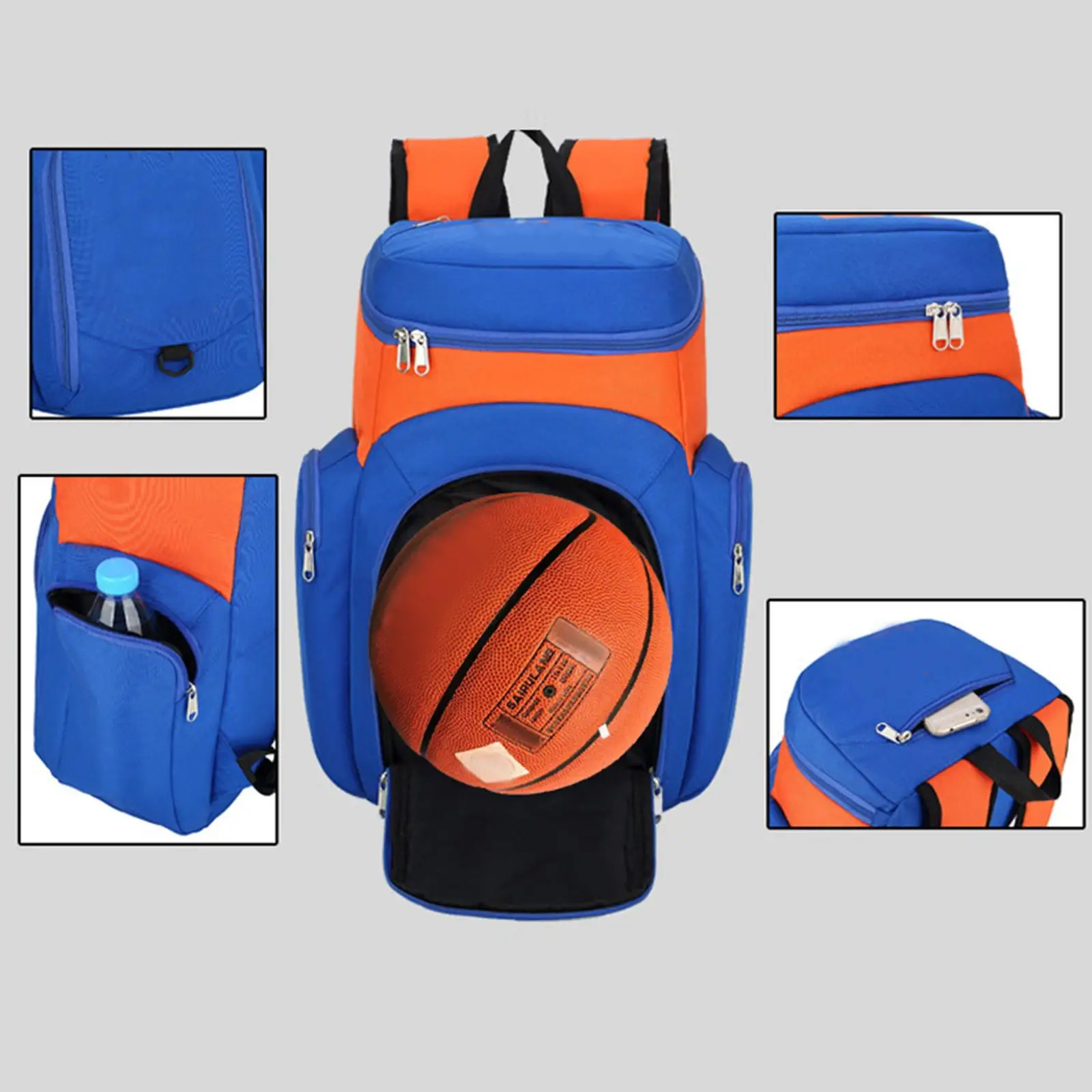 Durable Basketball Backpack Rucksack Daypacks Oxford Cloth Sport Equipment Bag for Running Swimming Outdoor Fitness School