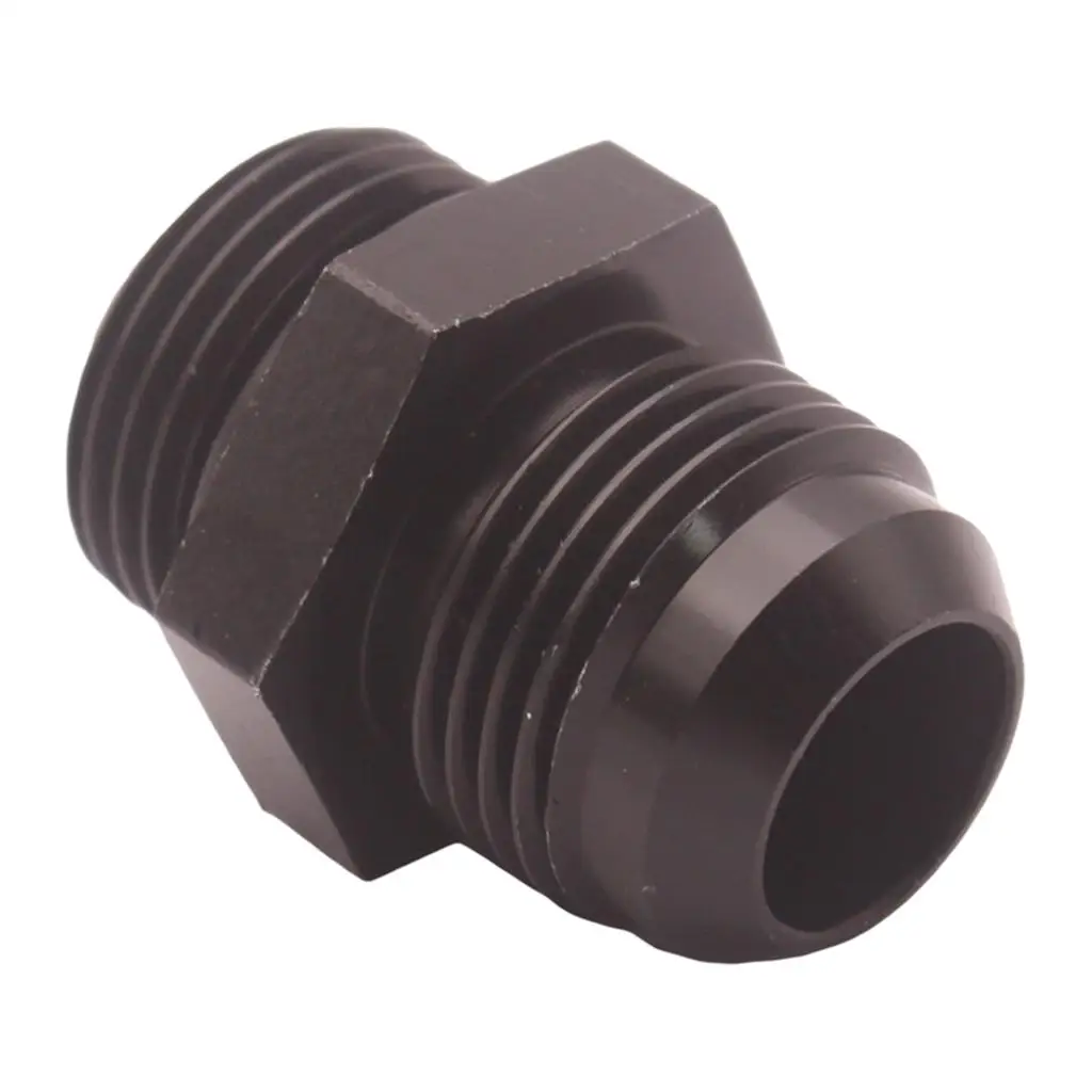 ORB-10 O-ring Boss AN10 to 12AN Male Straight Adapter Fitting, Black Color
