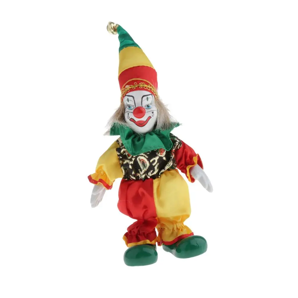 Porcelain Clown Doll for Kids Birthday Gifts Halloween Christmas Decoration