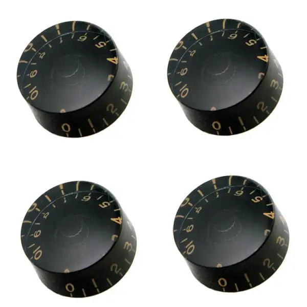 Lot 4pcs Black Acrylic Tonality And Volume Knobs with Replacement