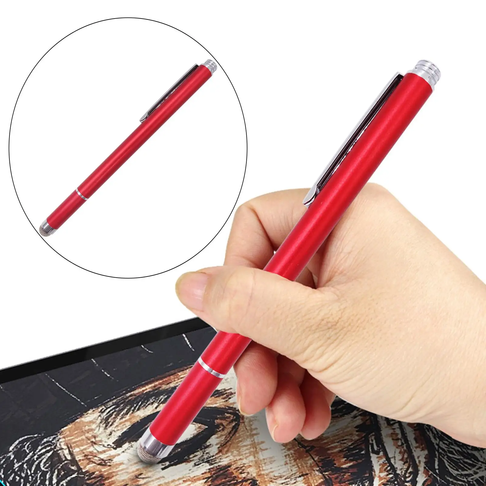 2 in 1 Stylus Pens Touch Screens Touch Devices Tablets Replaceable Computers Capacitive Stylus for Smartphones Gaming Study