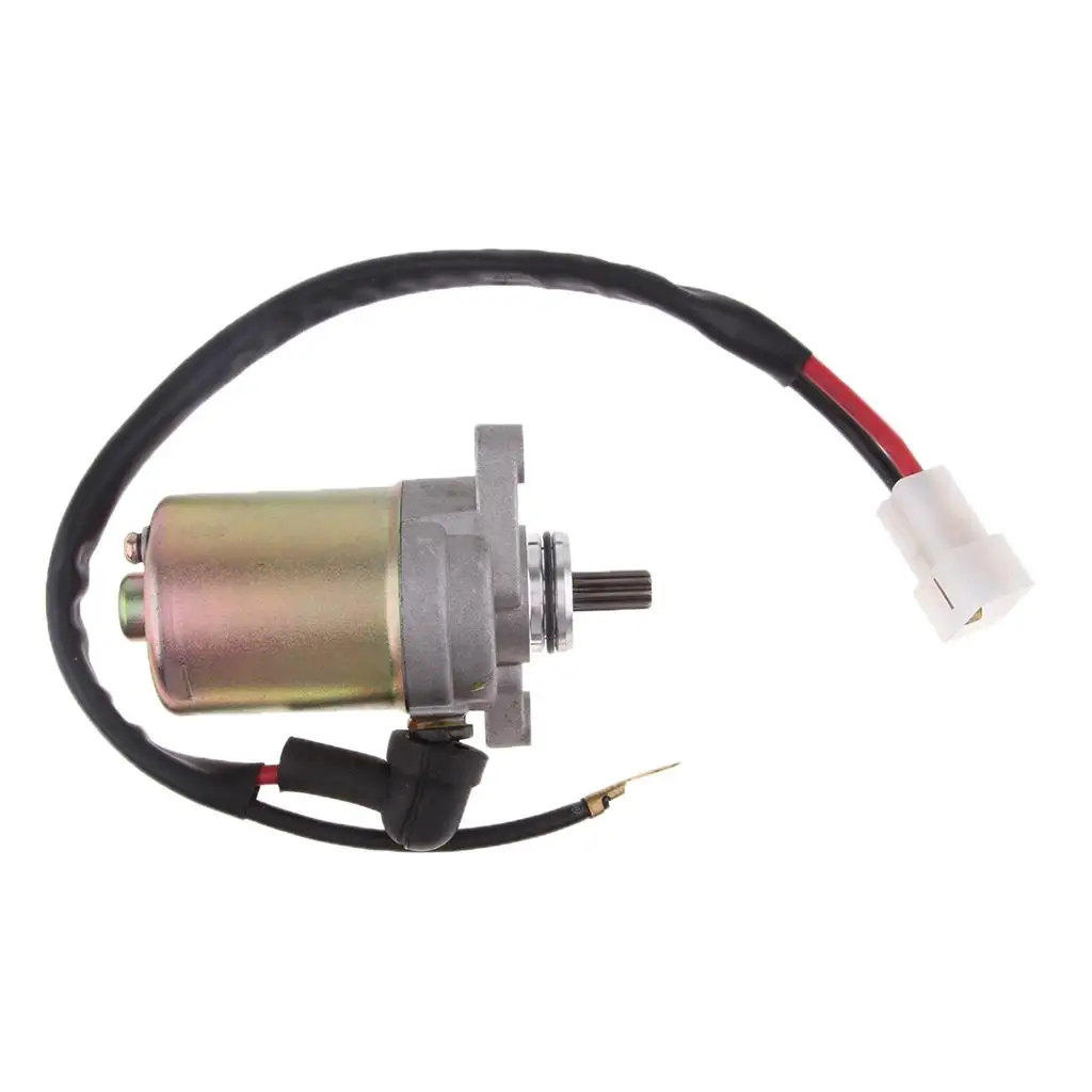 Electric Starter Motor w/ Cable for 49cc / 50cc Jog Engines