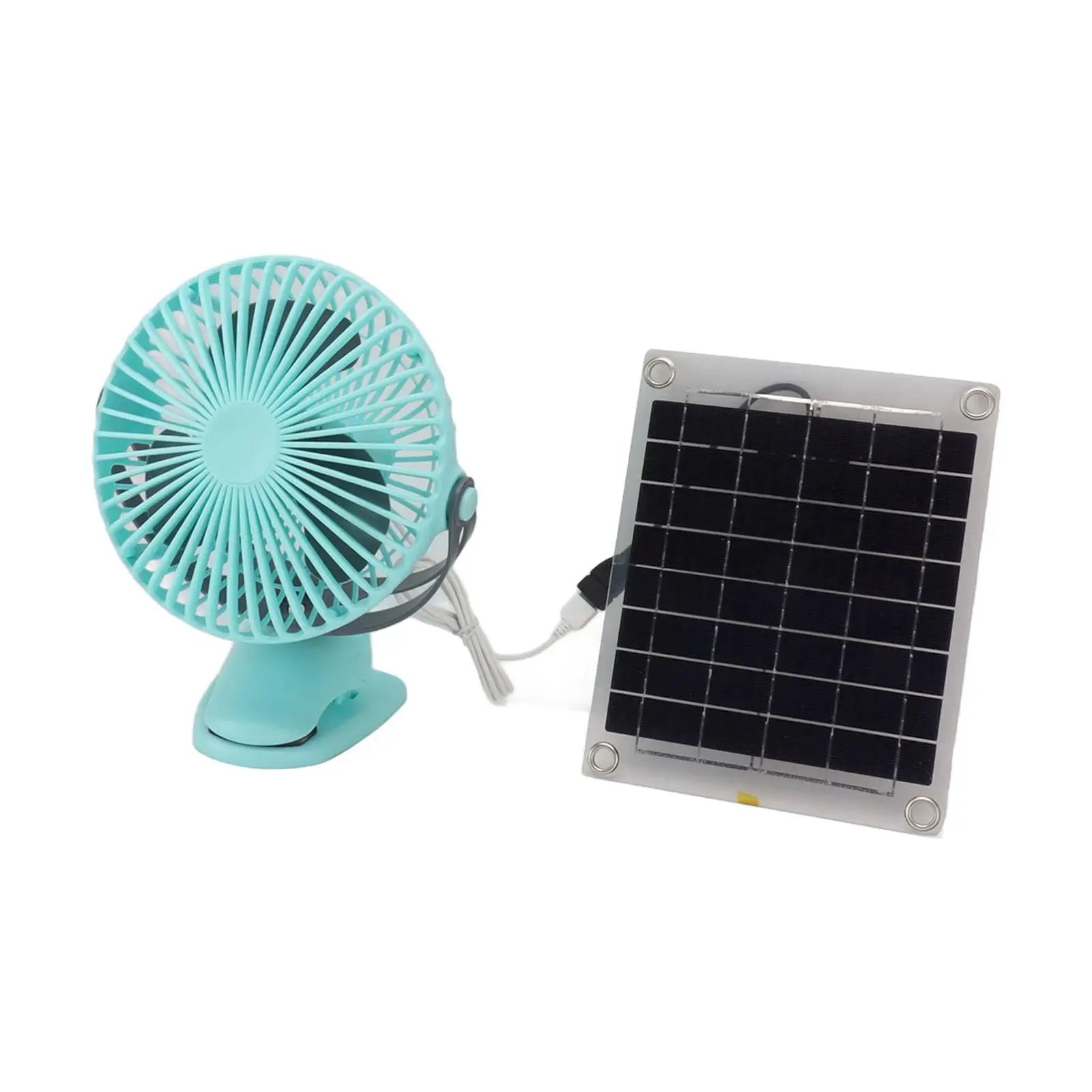 Camping Fan with Solar Panel Solar Powered Fan Brushless Motor Quiet Personal Desk Fan Clip on Fan for Home Dorm Household