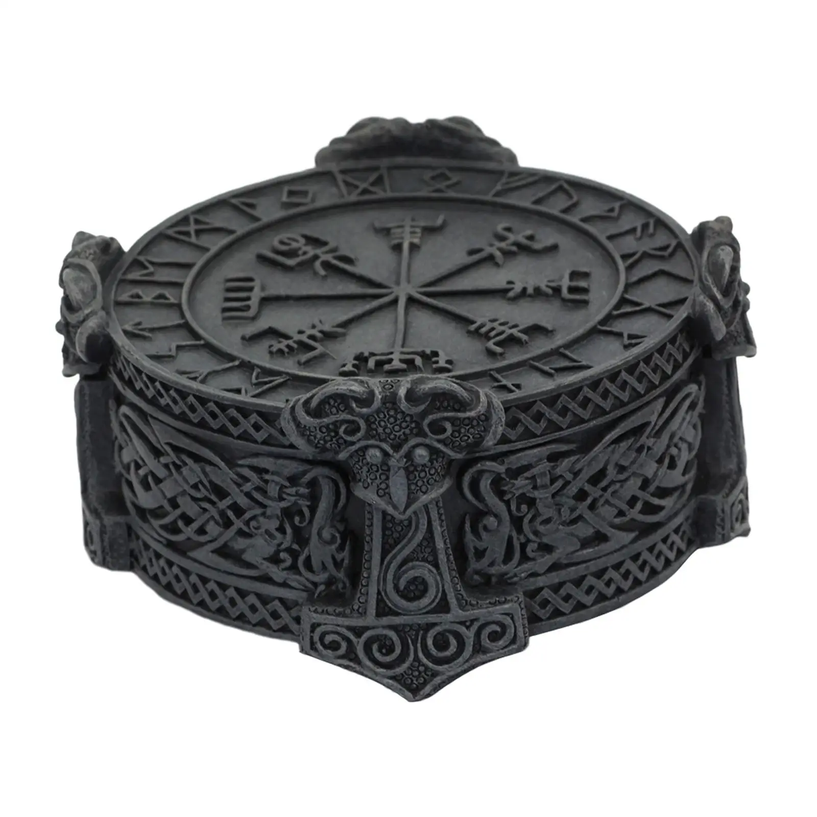 Trinket Jewelry Box Tabletop Ornaments Display Holder Viking for Home Decor Centerpiece Birthday Gift Collectible Necklaces