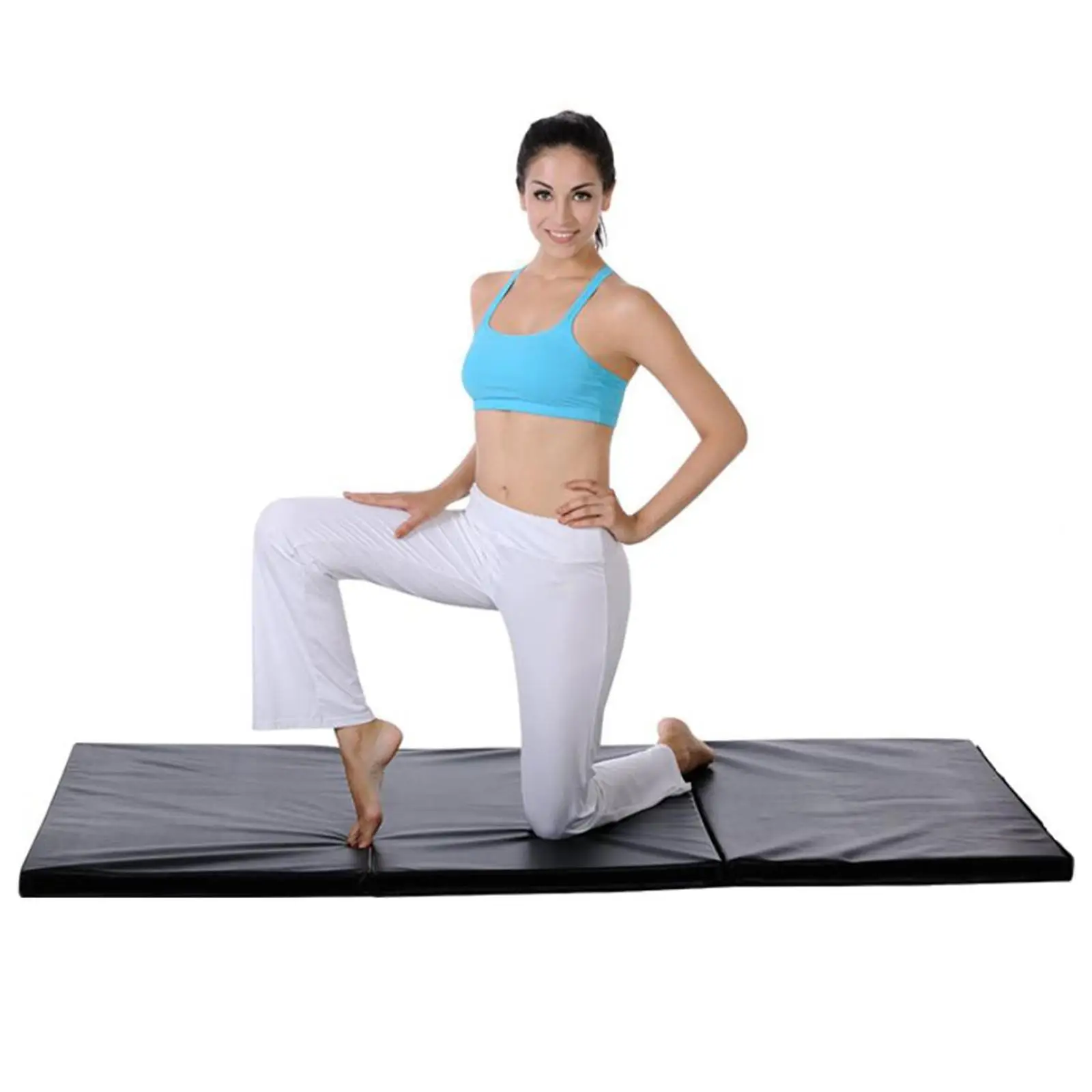 Tri Fold Folding Exercise Mat Home Gym Protective Flooring for Stretching
