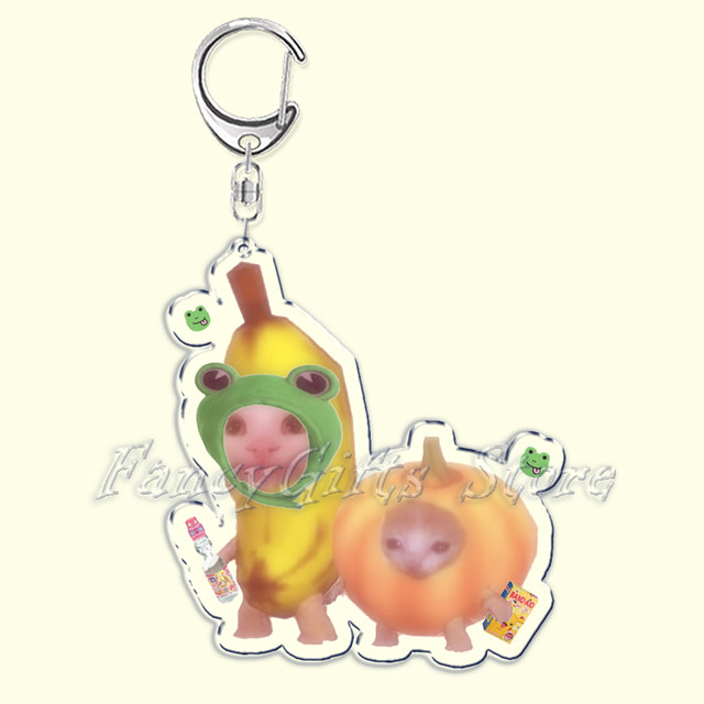 Cute Banana People Keychain para mulheres e homens, Caponho