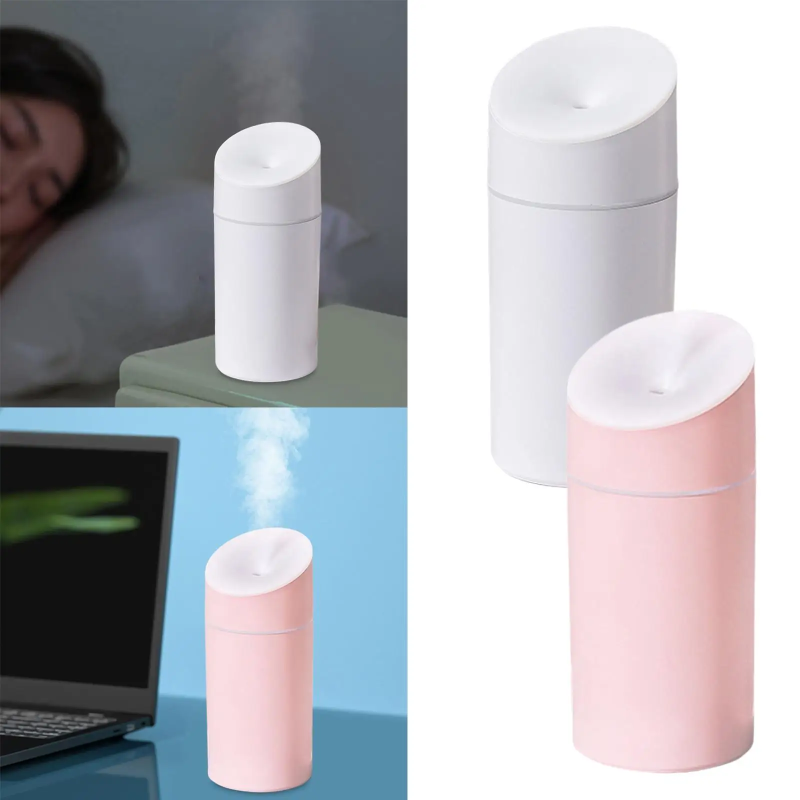 Electric Air Humidifier USB LED Night Light Quiet Operation for Aroma Sprayer Adjustable for Home Room Office Yoga