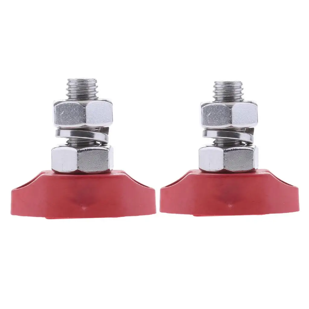 Qty (2) Stainless  Junction Block Single Insulated Terminal Stud 8mm