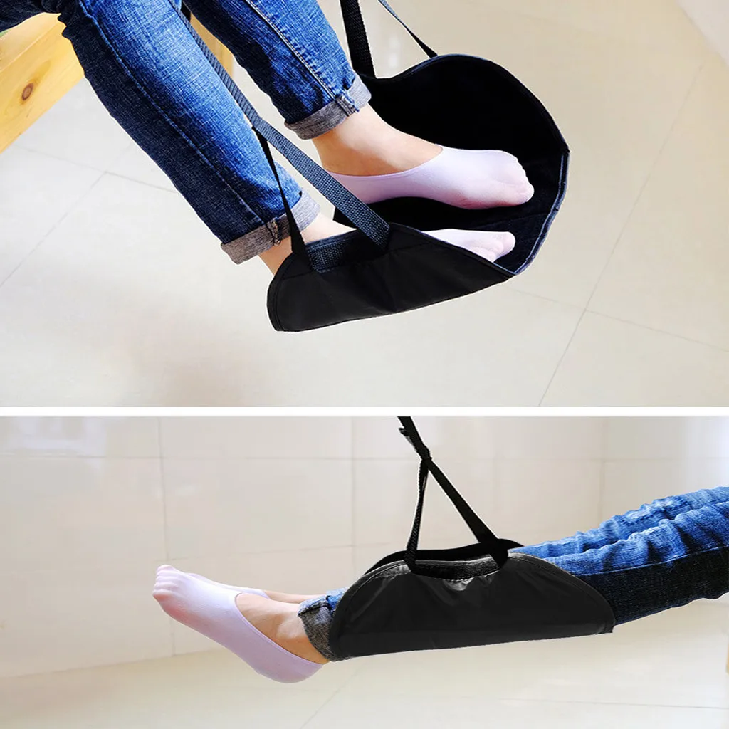 Comfy Hanger Travel Airplane Footrest Hammock Made with Premium Memory Foam Foot Resting Hammock for Travel Office Leg Hammock Outdoor Portable