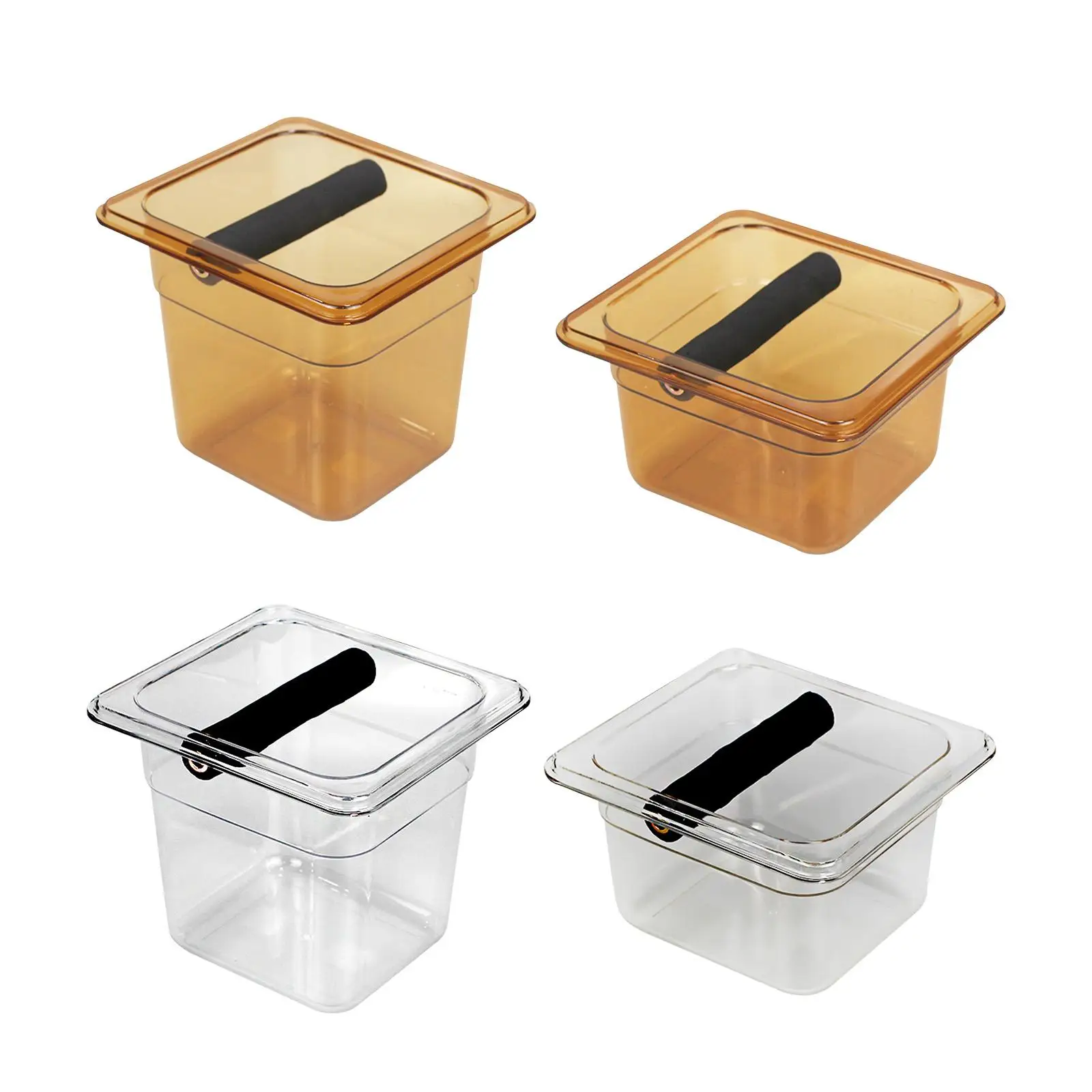 Large Capacity Coffee Ground Knock Container Bin Non Slip Base with Rubber Bar Durable for restaurant Household Barista