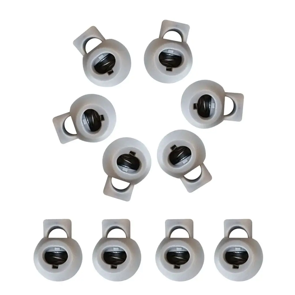 10 Pieces Shock Cord Rope Toggle End Lock Stoppers Ball Buckles
