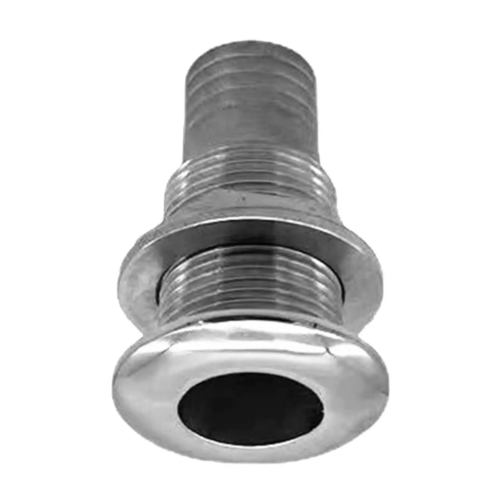 Marine Thru Hull Fitting Stainless Steel Rust Proof Solid Straight Water Outlet Fit for Boats Camper Yachts Caravans Thru Hull