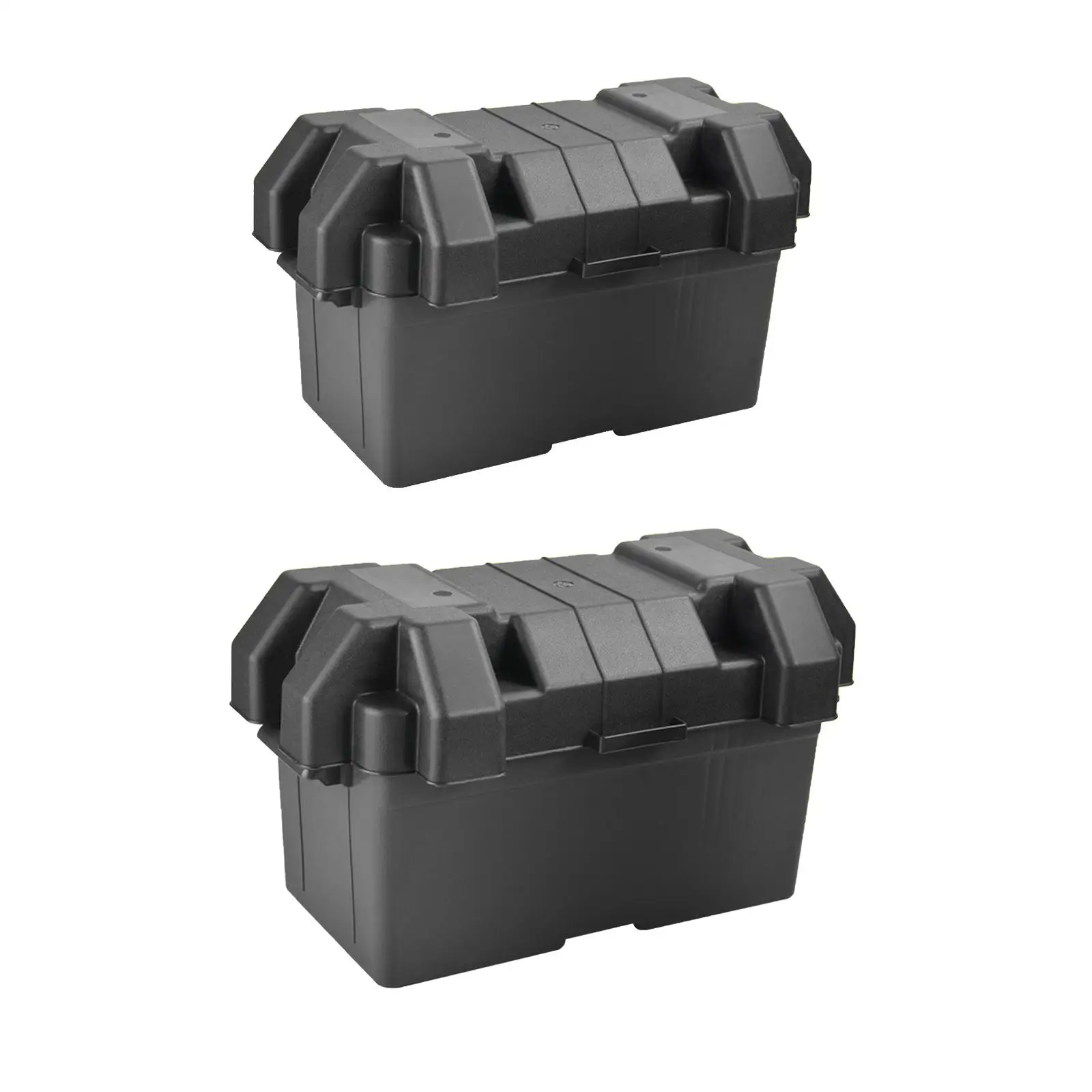 Battery Storage Box with Strap Portable Lightweight Waterproof Multifunction Battery Tray Cases for Camper Car ATV RV Truck