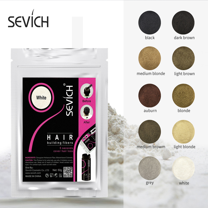 Best of Sevich 50g Instant Hair Growth Fiber Refill 10 Colors Keratin Hair Building Fiber Spray Fiber Hold Spray Powder Hair Treatment Reviews & Tips - Image 2