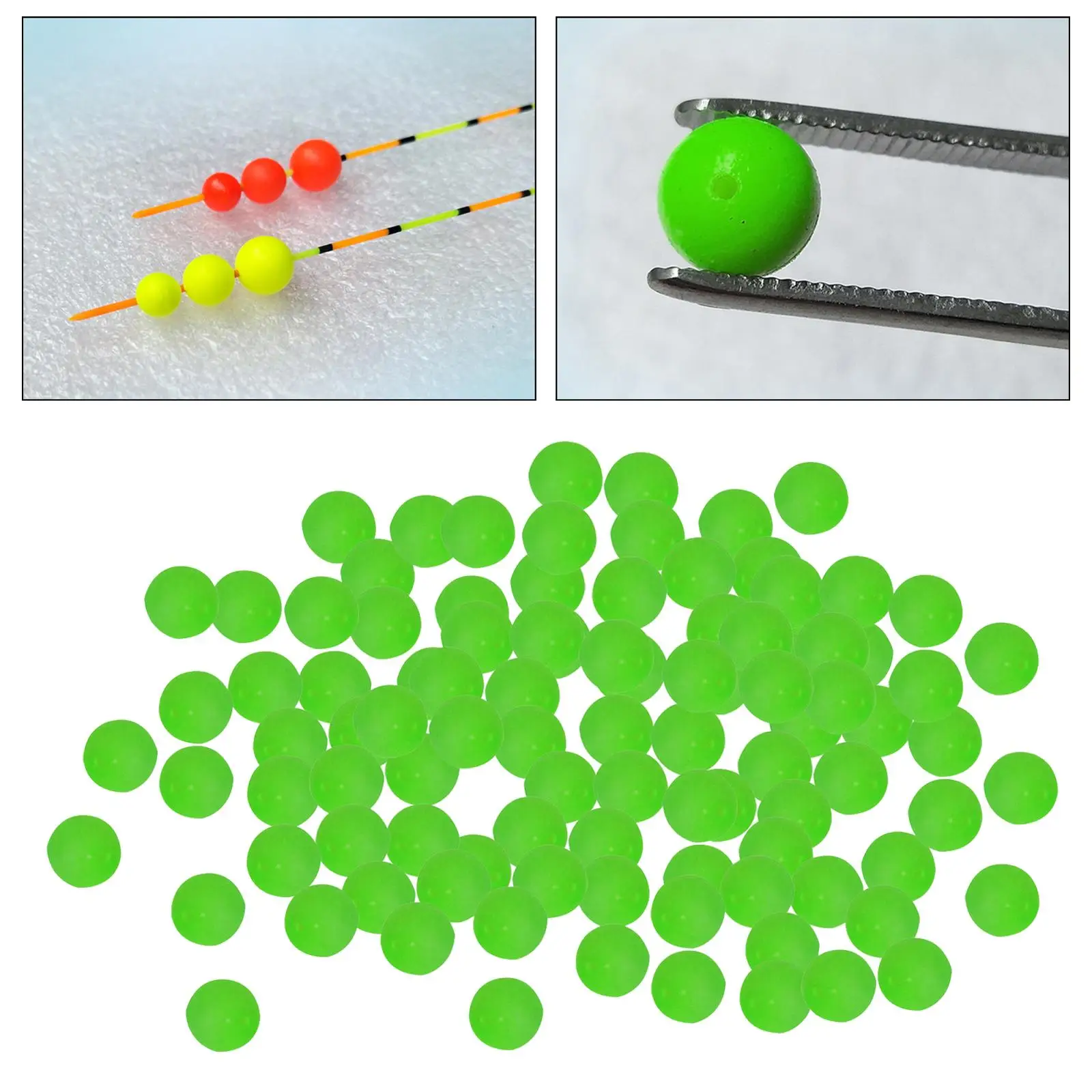100 Pieces Fishing Floating Bobber Fishing Bobbers Bright Color Fishing Accessories Foam Strike Indicator Bite Fishing Float