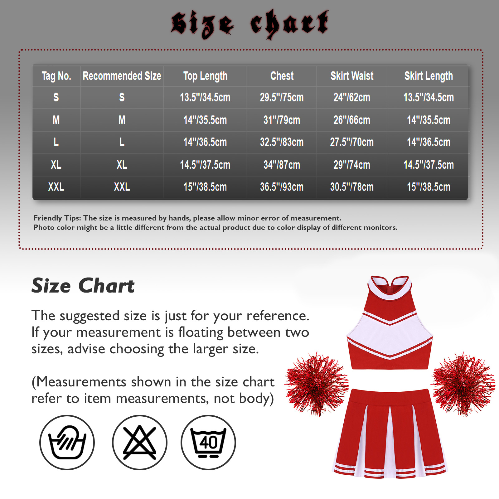Description Picture 2 of itemWomen Cheerleading Uniform Cosplay Costume Set School Girls Cheer Dance Outfit for Sports Performance Clothes Cheerlead Sets