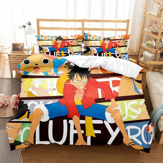 Anime Cartoon Series Printed Quilt Cover Two-piece Three-piece Children's  Bedroom Decorative Quilt Cover