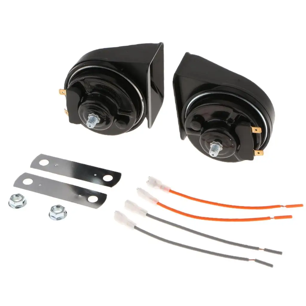 2 Piece Universal Car Snail Loud Electric Air 12V 118 DB