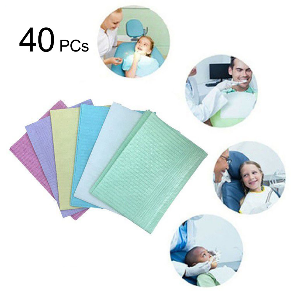 Best of 40PCs Disposable Dental Chest Towel Dentist Bibs Tattoo Clean Pad Tattoo Table Covers Clean Pad Patient Baby Apron Reviews & Tips