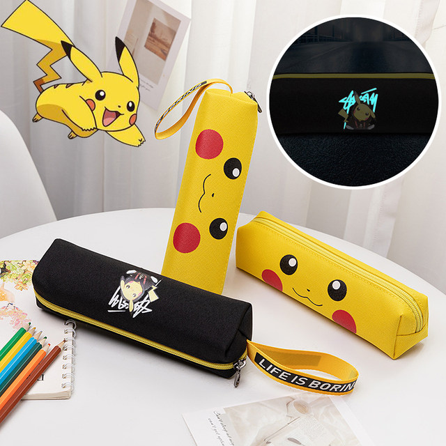 Pokemon Pikachu sacchetto di matita con cerniera forniture per ufficio  scolastico sacchetto di cancelleria in tela sacchetto di immagazzinaggio  borse per il trucco carino scatola di matite regalo - AliExpress