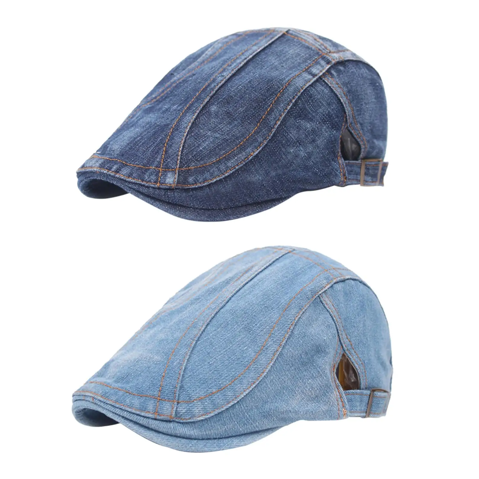 Unisex Newsboy Hat/ Flat  Hunting Ivy Snap Driving Cabbie  Caps/ for Men Women Washable Washed Jean/