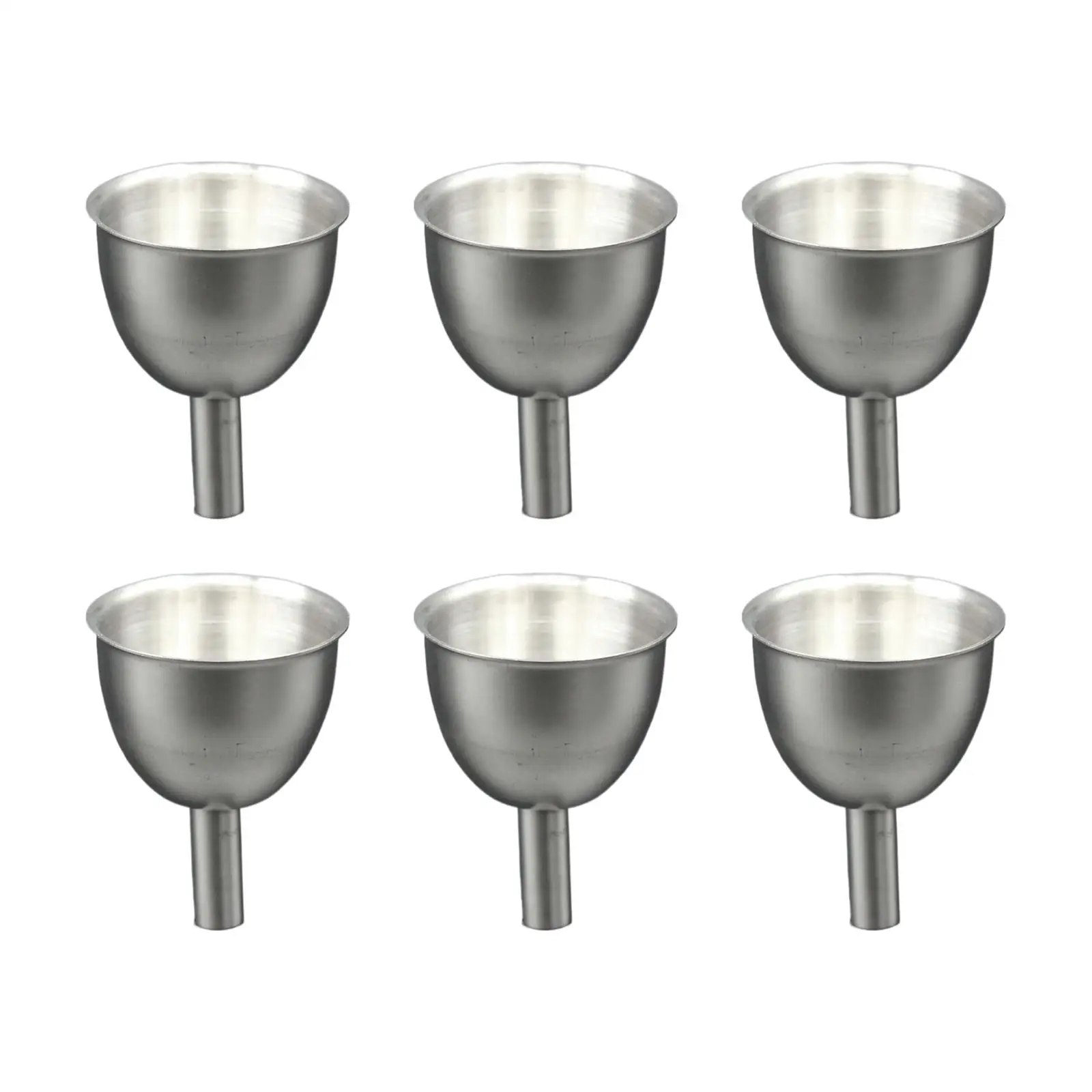 Set of 6 Kitchen Funnels Filling Bottles Funnel Food Grade Multi Use Small for Transferring Spices Salt Fluid Cooking