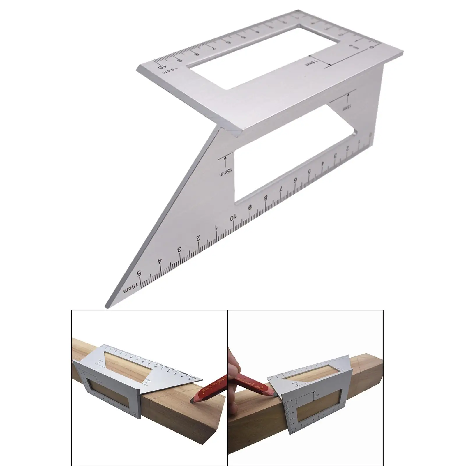  Alloy Angle Ruler Layout SquareDegree Angle RulerMeasurement Tool Measuring RulerWoodworking Scriber for Carpenter