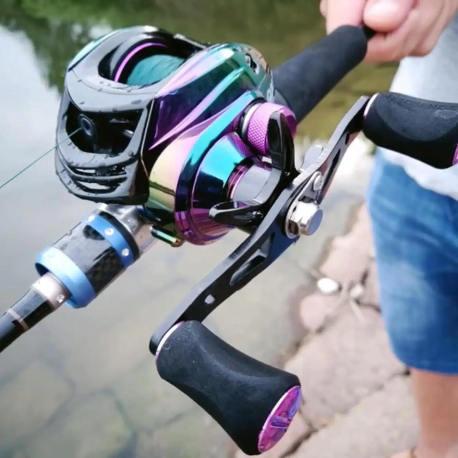 Super Light Baitcasting Fishing Reel 7.2:1 Gear Ratios Magnetic Brake Right Left Handed 10 Gears Magnetic Brake for Ice Fishing