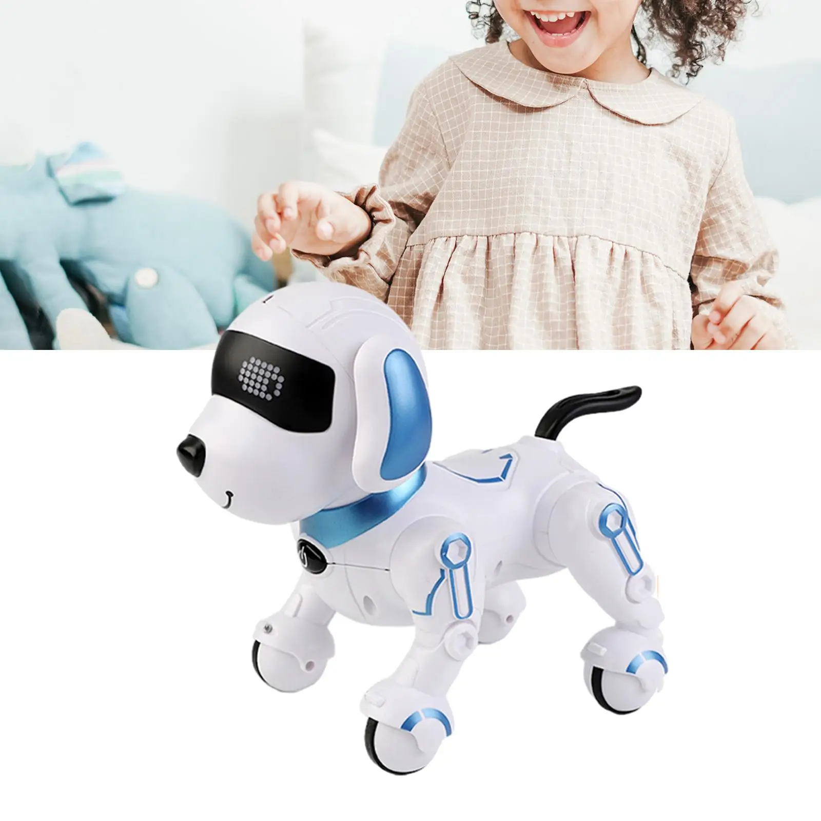 Remote Control Robot Dog Interactive Robotic Pet Backward with LED Eyes Dancing Smart Puppy for Teens and Girls Children Kids