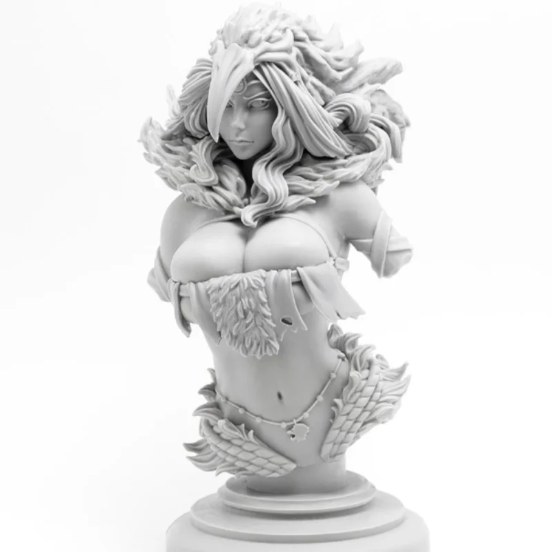 Leão Busto Feminino, Desmontado e Unpainted Estátua Miniatura, Outra Proporção