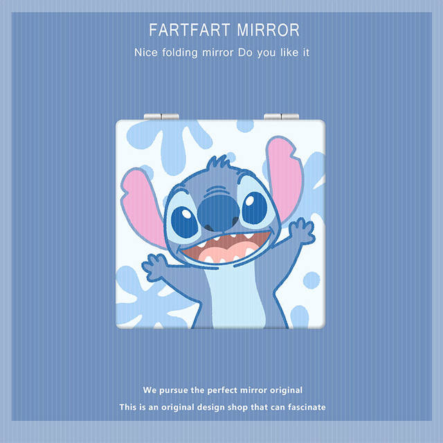 Disney Stitch Cartoon Foldable Makeup Mirror Mini Square Double-sided  Makeup Vanity Mirro Portable Travel Pocket Cosmetic Mirror - AliExpress