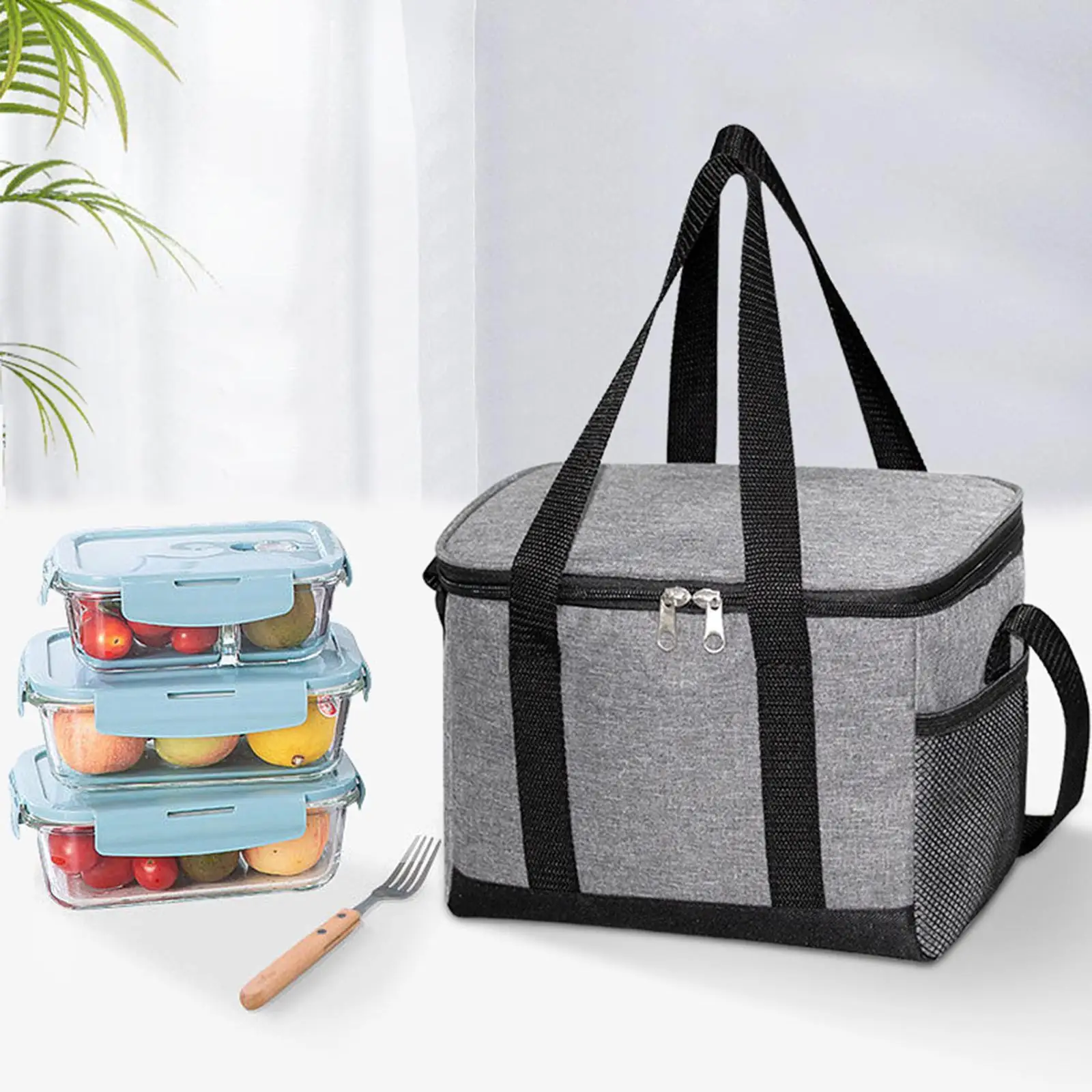 Insulated Lunch Shopping Bag Waterproof Reusable Outdoor Portable for Picnic