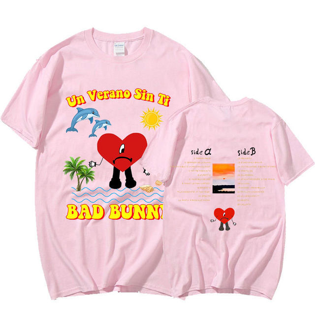 Official Bad Bunny Un Verano Sin Ti Merch Pink Tee Un Verano 