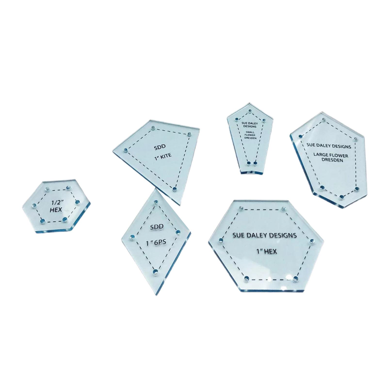 300pcs Patchwork Tool Quilting Templates Acrylic DIY Hand Sewing Tool for Patchwork Quilting Clothes Sewing Accessories