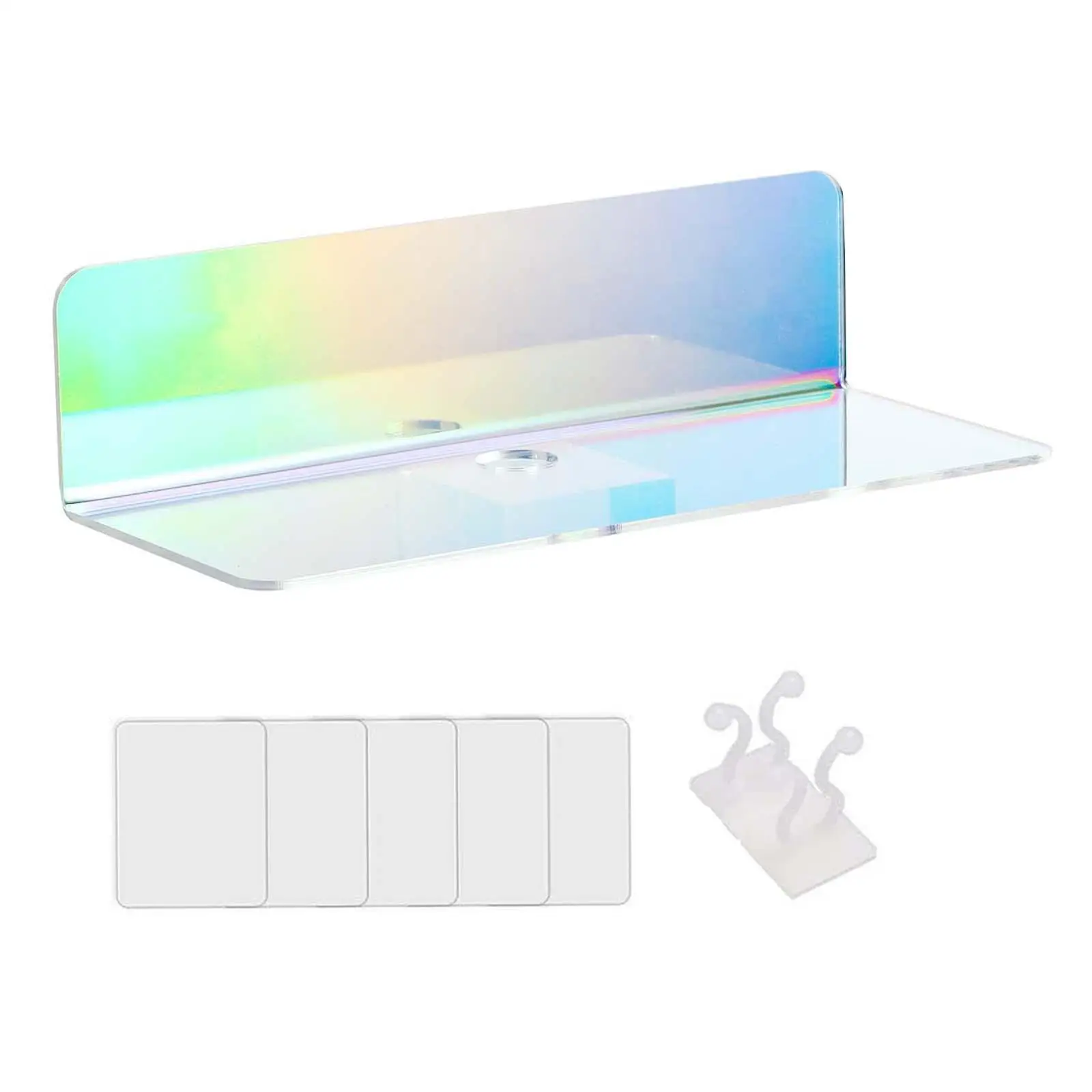 1Pcs Acrylic Clear Floating Shelf Storage Shelves Display Organizer Wall Mount