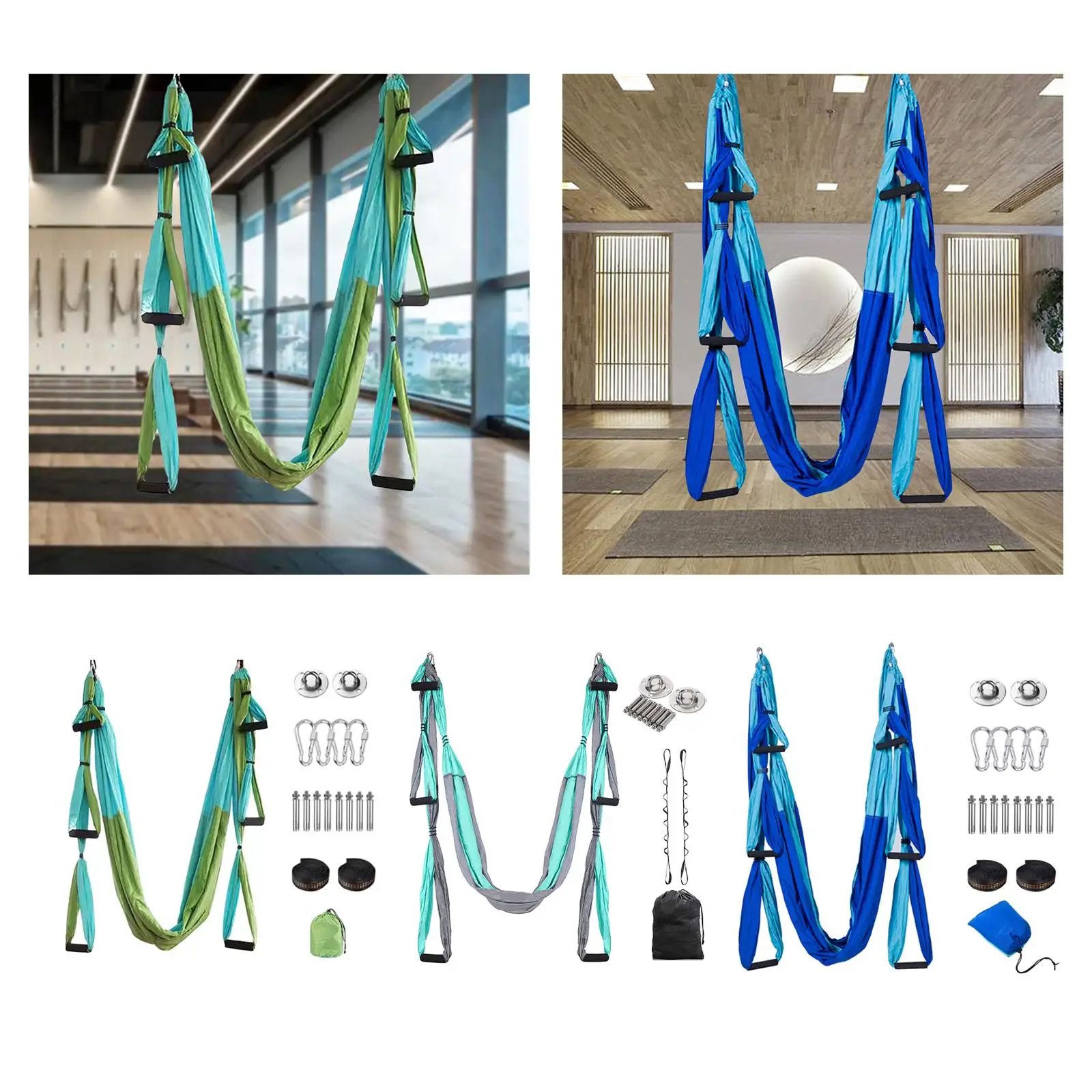 Aerial Yoga Hammock Fitness Tool, Ceiling Hanging Indoor Yoga Sling, Strong  , Inversion Prop, yoga and swing Set