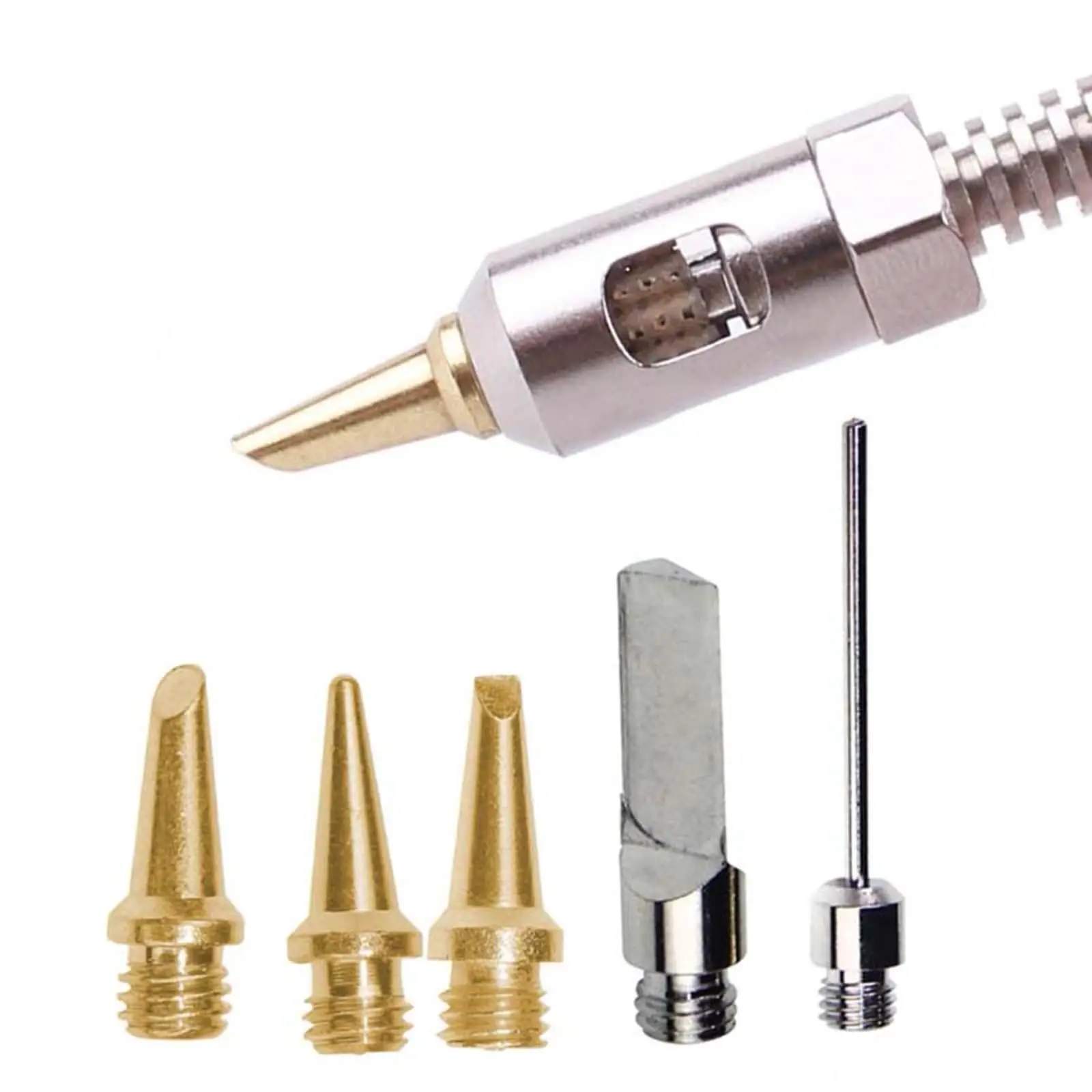 5 Pieces Metal Soldering Iron Tips Kit Soldering Station Torch Pen Tool